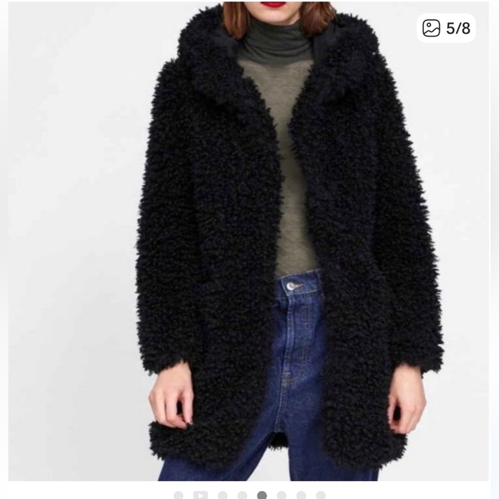 Zara Black Teddy Jacket